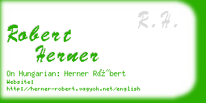 robert herner business card